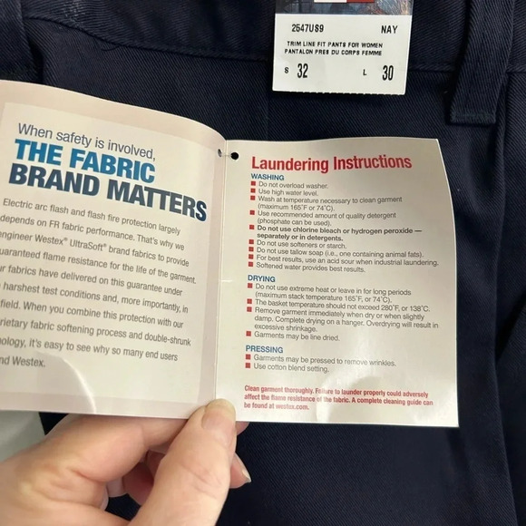 2 Pair Big Bill Work Pants Ultra Soft FR Trim Line Fit Pants For Women 32 X 30 - Picture 8 of 12